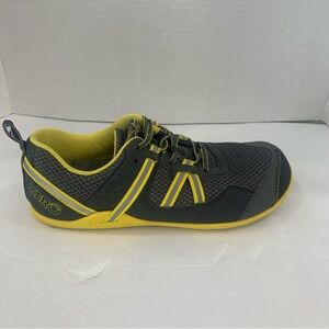 Xero Prio Men's Sz 8.5 Grey Yellow Barefoot Minimalist Zero Drop Shoes